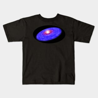 Blue Nebula with Shining Star Light Kids T-Shirt